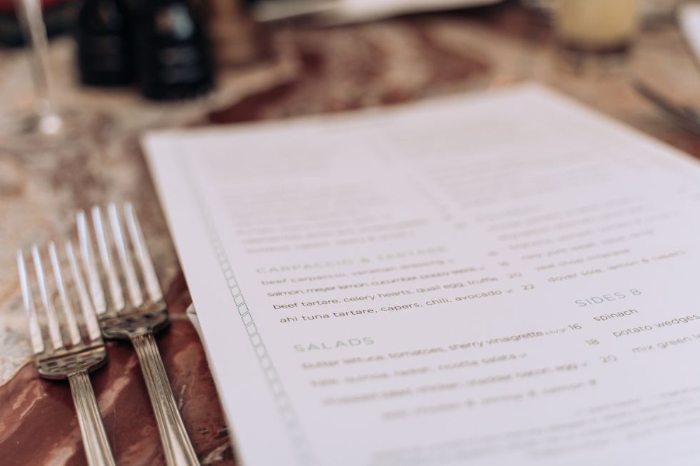 Alérgenos en menús de restaurantes