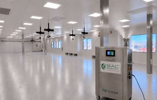 6 - Imagen de máquina FIP iniciando trabajo de nebulización