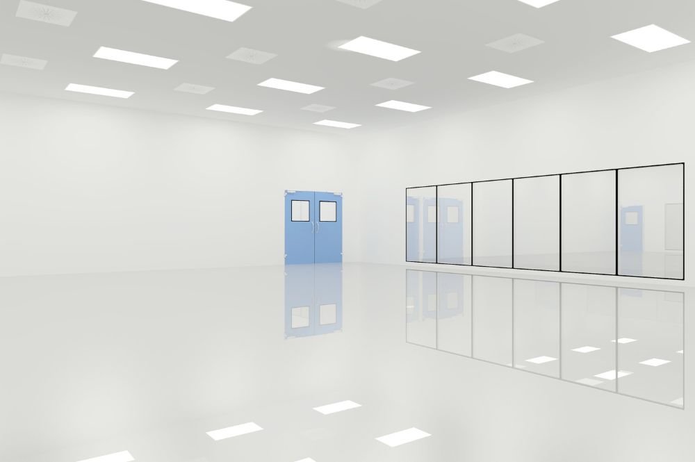 Imagen de una sala blanca