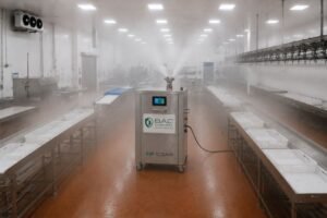 Imagen de industria cárnica aplicando fog in place