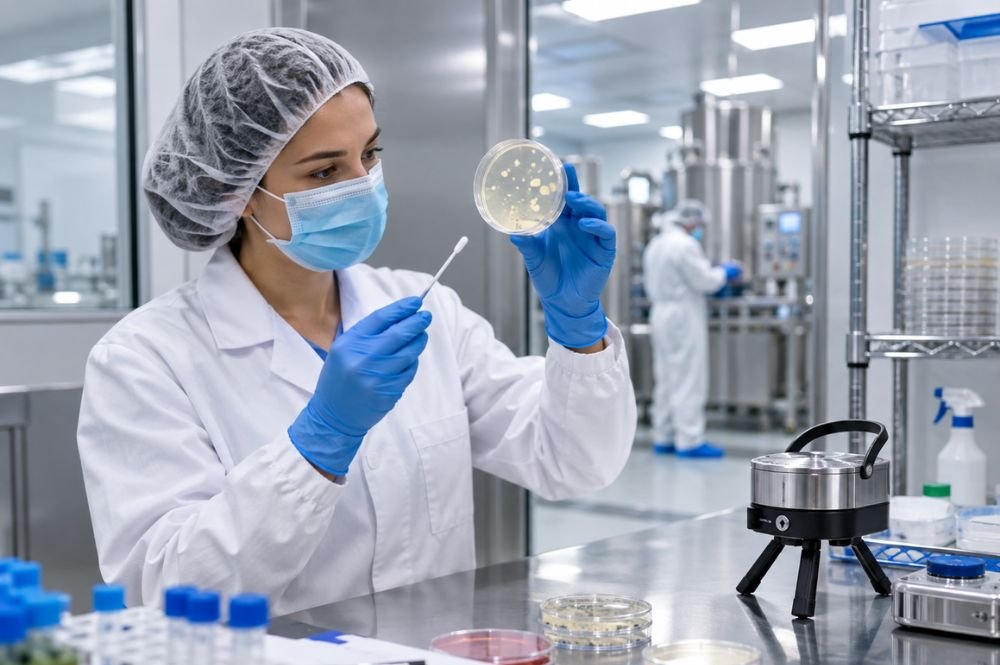 Imagen de un control microbiológico en laboratorio